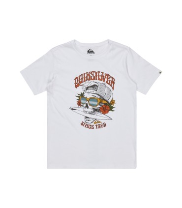 Quiksilver - Camiseta Blanca para Niño - Skull 69
