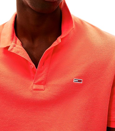 Tommy Jeans - Polo Naranja para Hombre - Essential