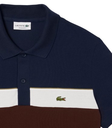 Lacoste - Polo Azul Marino para Hombre - Color Block