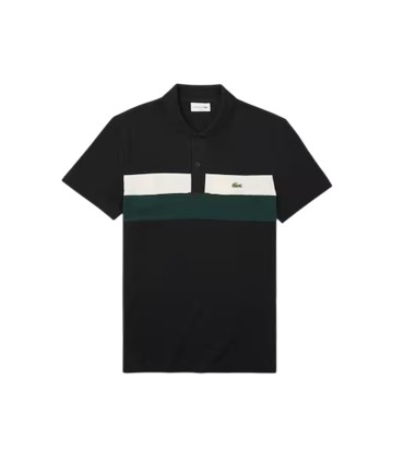Lacoste - Polo Negro para Hombre - Color Block