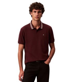 Calvin Klein - Polo Burdeos para Hombre