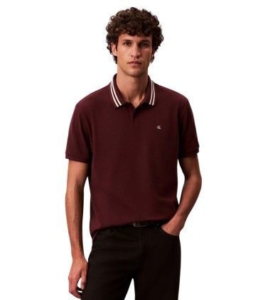 Calvin Klein - Polo Burdeos para Hombre