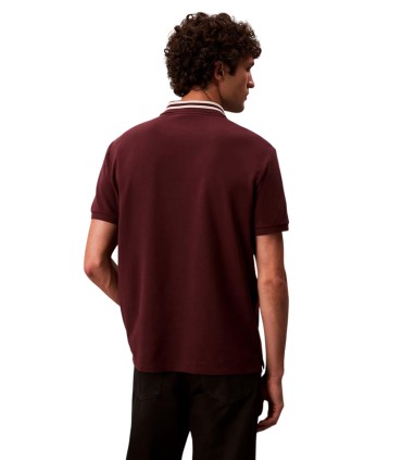 Calvin Klein - Polo Burdeos para Hombre