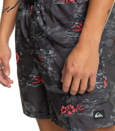 Quiksilver - Bañador Negro para Hombre - Longmanhill Volley 17"