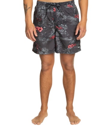 Quiksilver - Bañador Negro para Hombre - Longmanhill Volley 17"