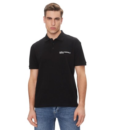 Karl Lagerfeld - Polo Negro para Hombre - REGULAR PIQUE