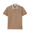 Lacoste - Polo Marron para Hombre - Jacquard