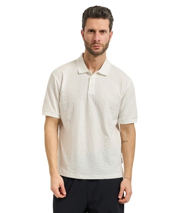 Armani Exchange - Polo Beige para Hombre - Off White