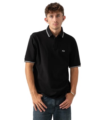 Armani Exchange - Polo Negro para Hombre