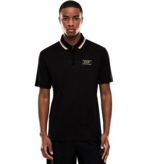 EA7 - Polo Negro para Hombre - Train Premium Label