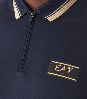 EA7 - Polo Azul para Hombre - Train Premium Label