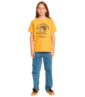 Quiksilver - Camiseta Amarilla para Niño - Qs Skull