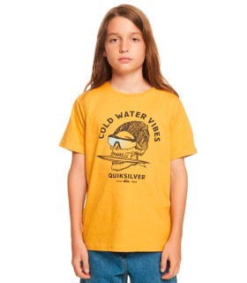 Quiksilver - Camiseta Amarilla para Niño - Qs Skull